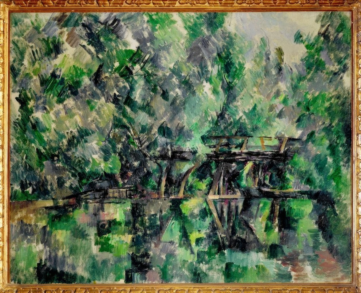 El puente sobre el estanque de Paul Cézanne
