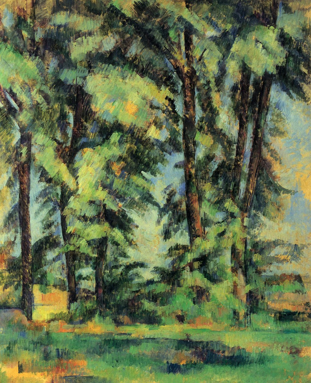 Los grandes árboles de Jas de Bouffan de Paul Cézanne