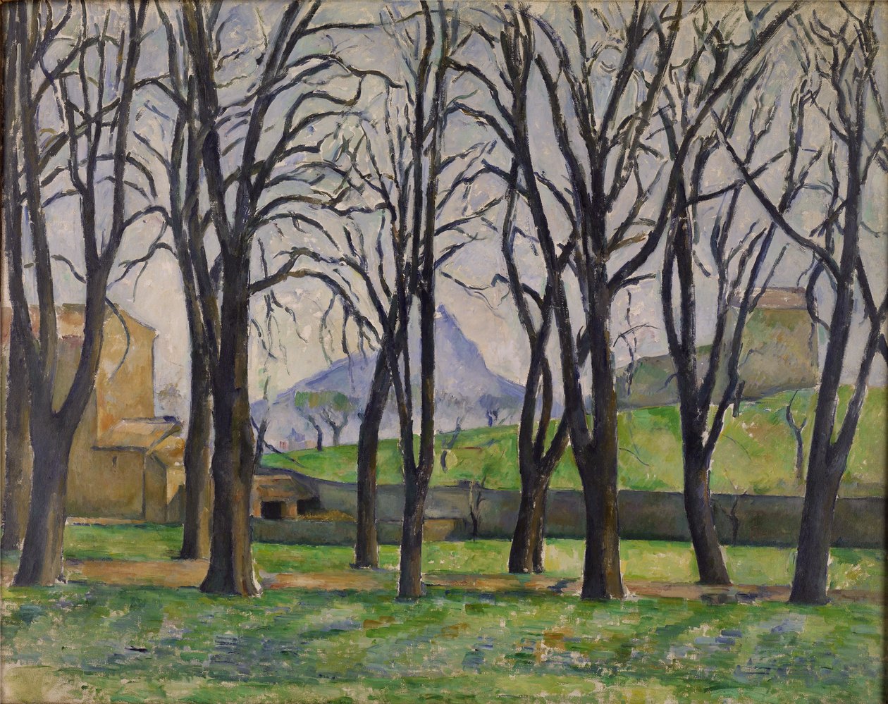 Los castaños de Jas de Bouffan en invierno de Paul Cézanne