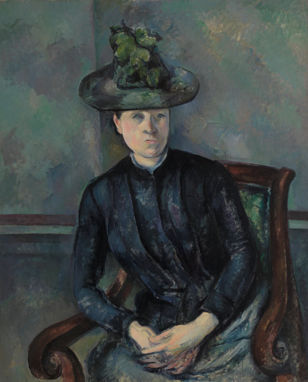 Madame Cézanne con sombrero verde de Paul Cézanne