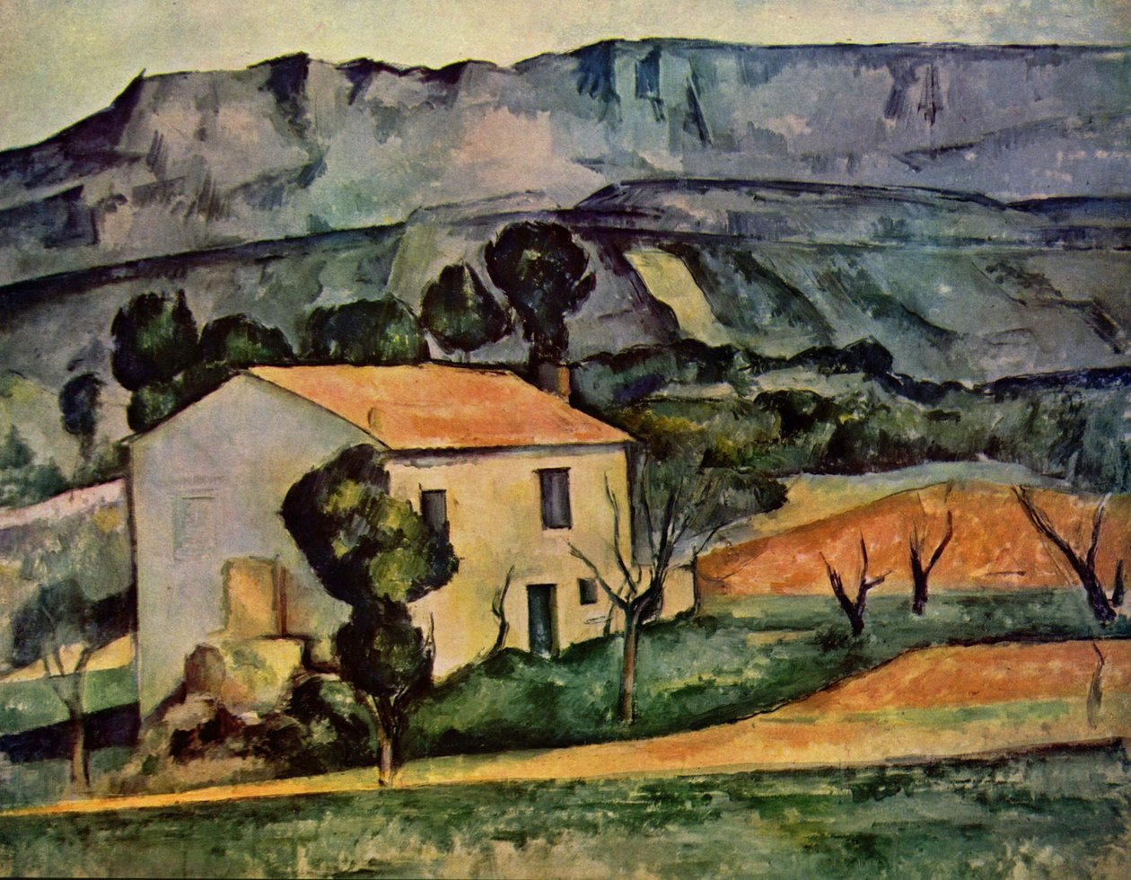 Casa frente a Sainte-Victoire cerca de Gardanne de Paul Cézanne