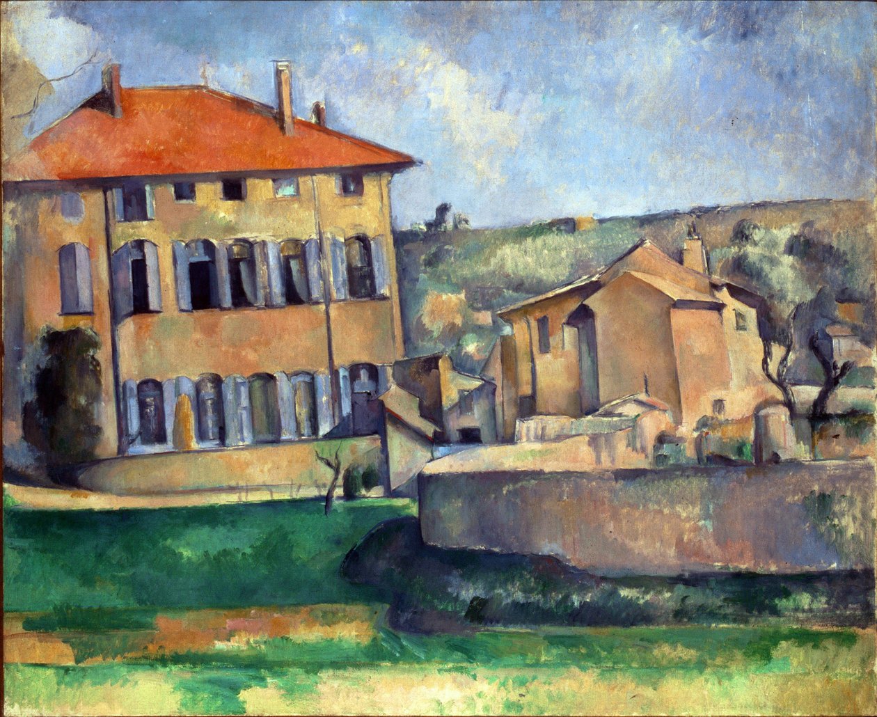 Casa y granja en Jas de Bouffan de Paul Cézanne