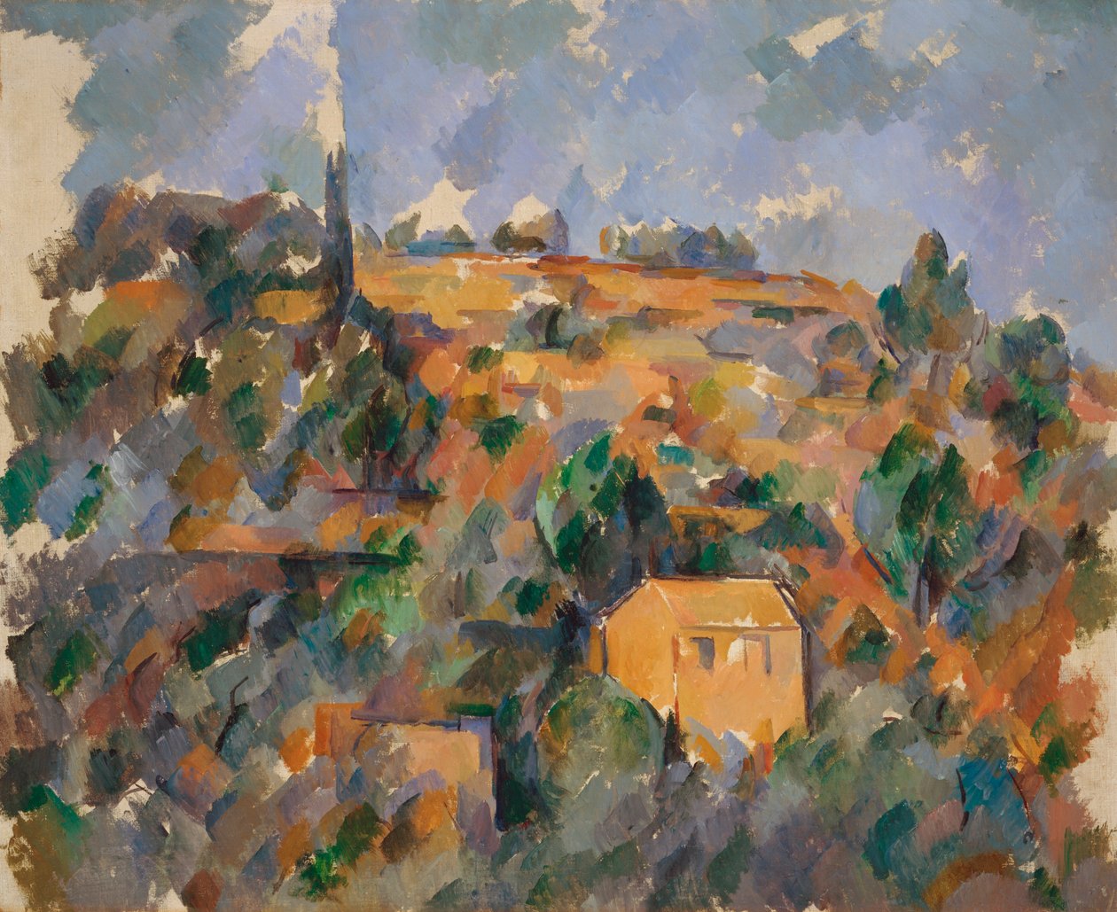 Casas en la colina, Provenza de Paul Cézanne