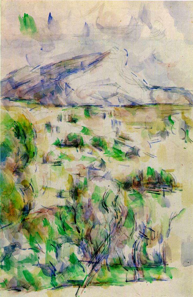 Mont Sainte Victoire desde les Lauves, 1902-06 de Paul Cézanne