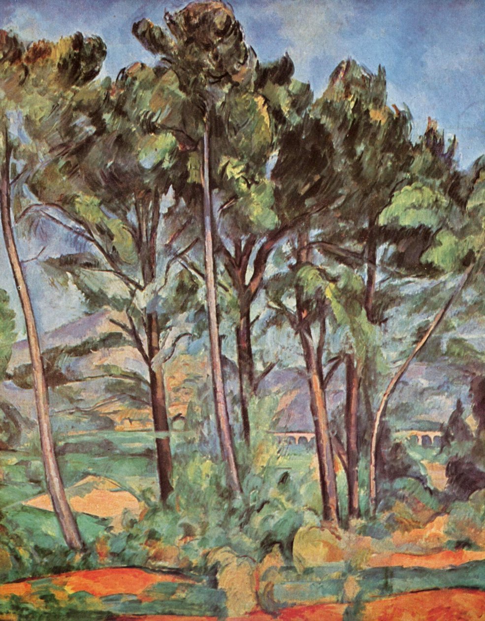 Montaña Sainte-Victoire y viaducto de Valcros de Paul Cézanne