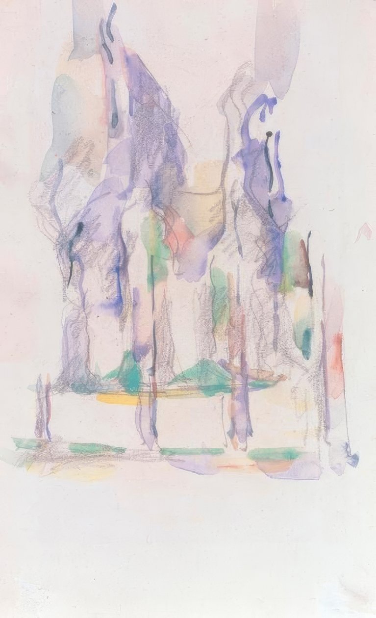 Grupo de árboles de Paul Cézanne