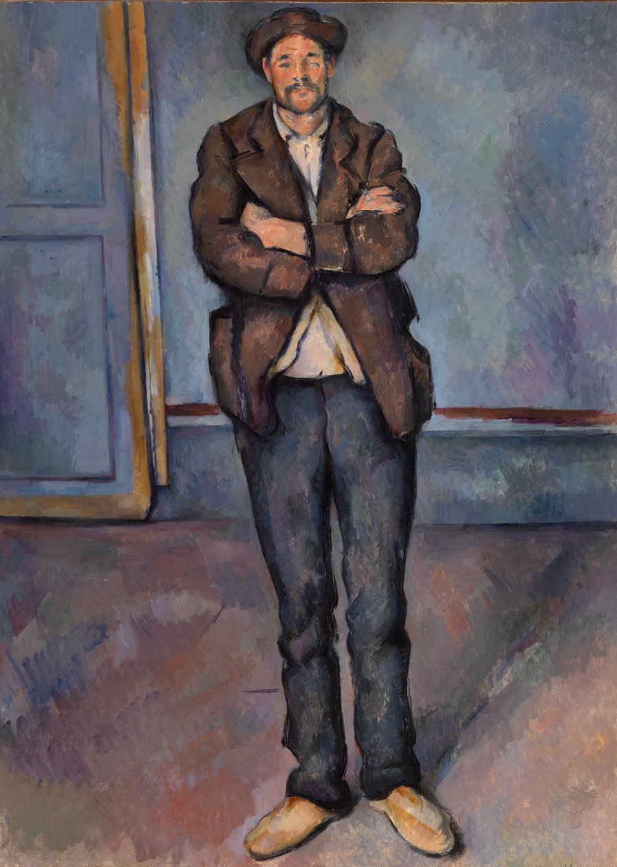 Campesino de pie con los brazos cruzados de Paul Cézanne