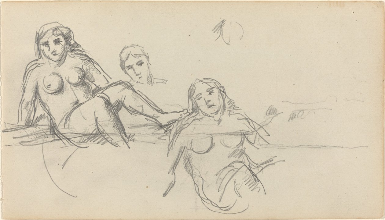Bañista sentada [verso], 1882-1885 de Paul Cézanne