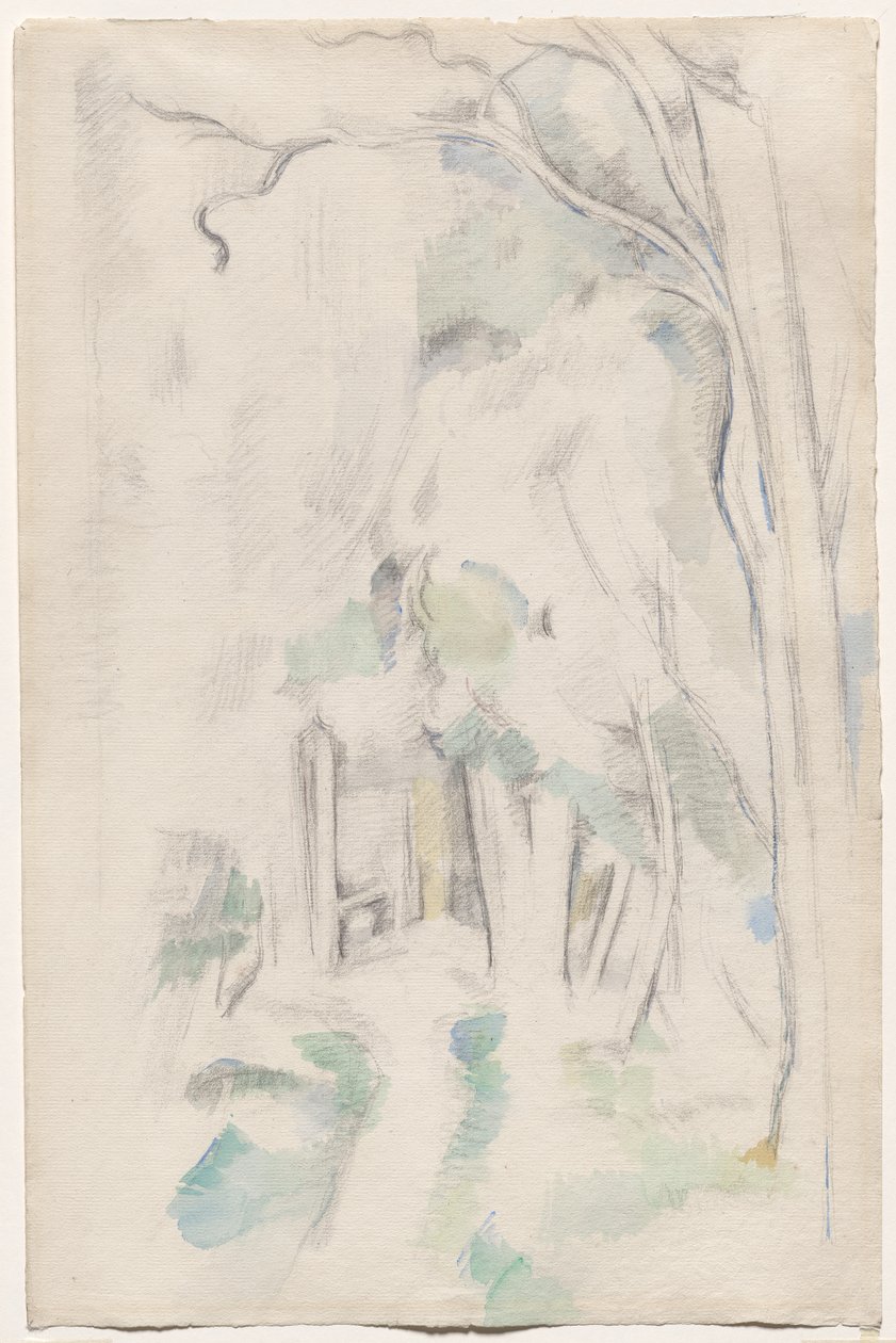 sendero en el bosque de Paul Cézanne
