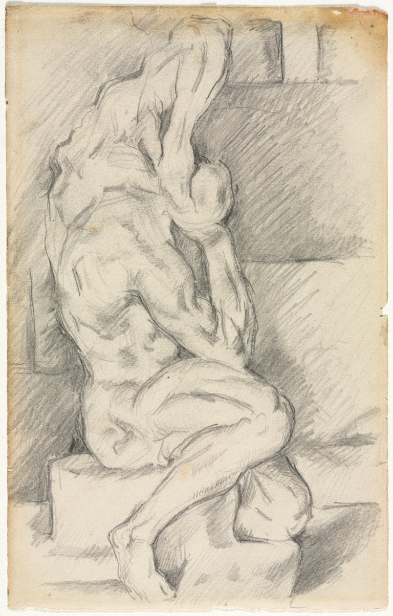 Boceto de escultura anatómica (recto) Boceto de Madame Cézanne (verso), 1881-1884 de Paul Cézanne
