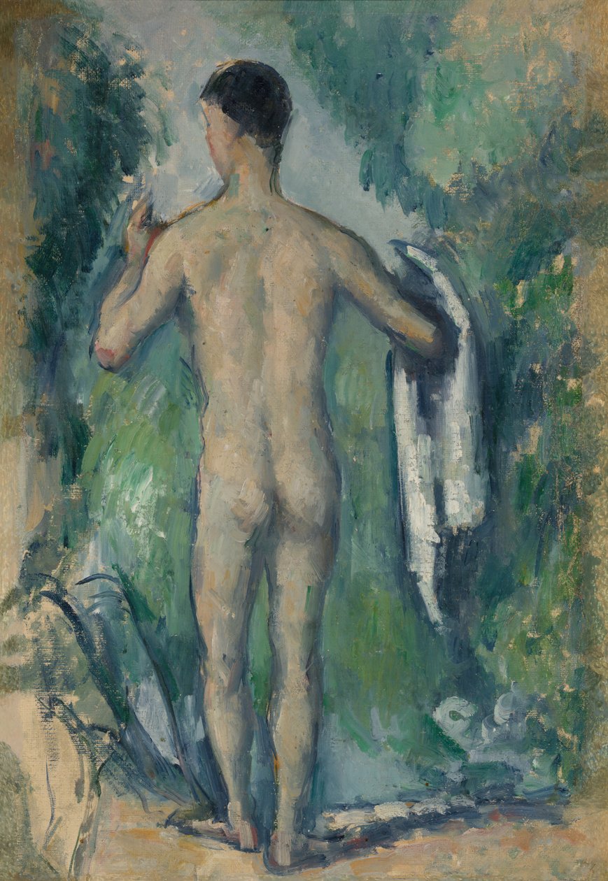 Bañista de pie, vista desde atrás, 1879-82 de Paul Cézanne