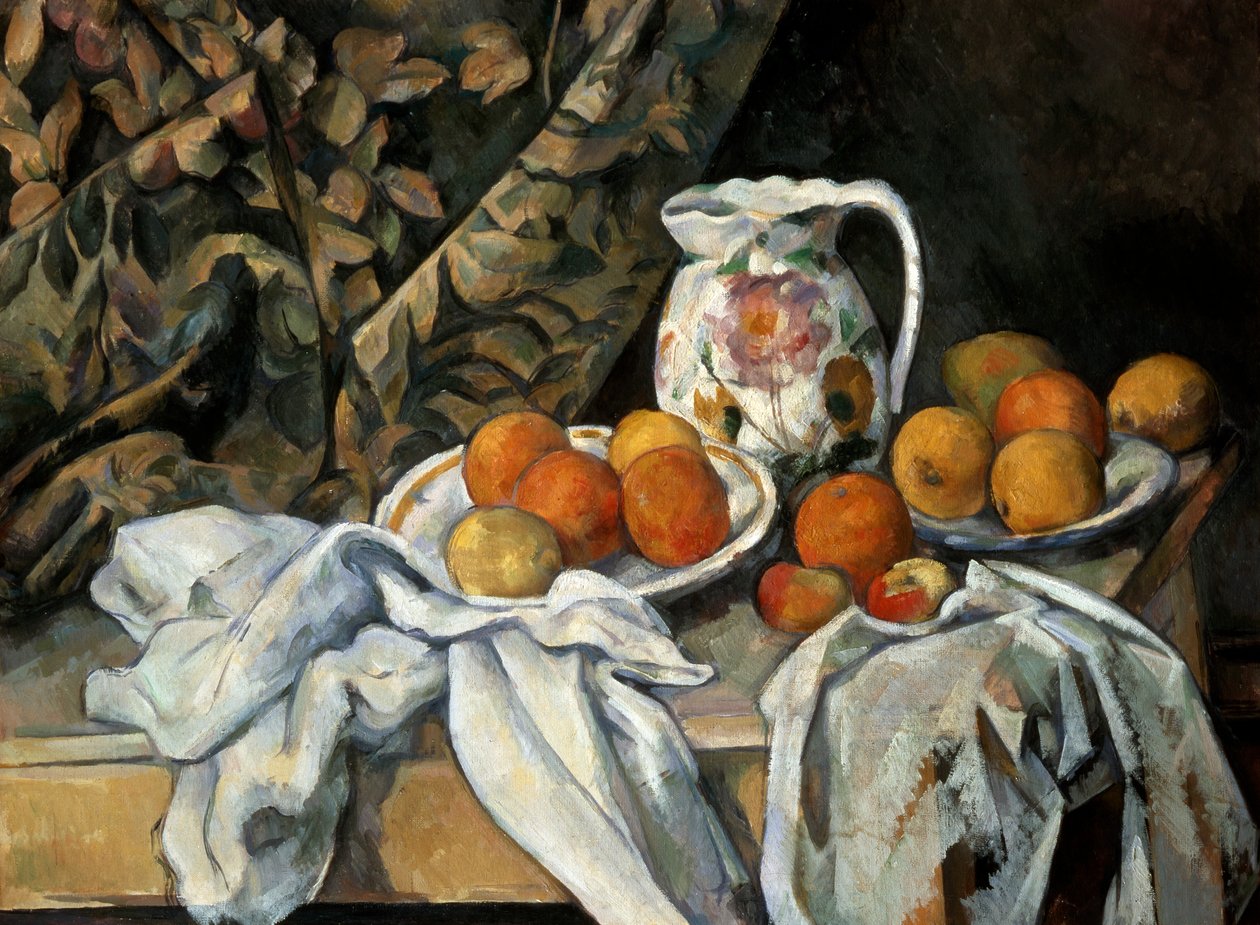 Naturaleza muerta con cortinaje, c. 1895 de Paul Cézanne