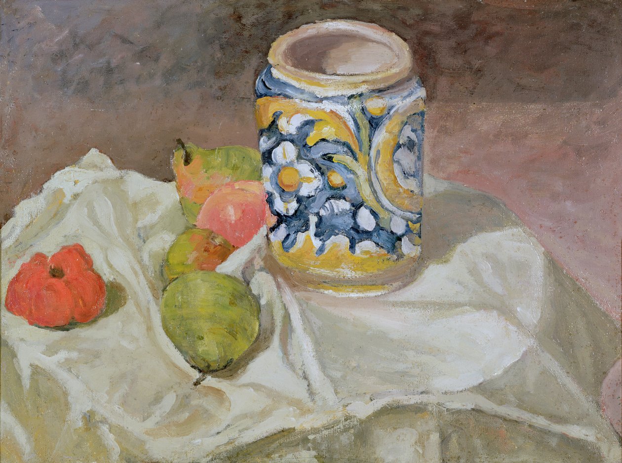 Naturaleza muerta con jarra de barro italiana de Paul Cézanne