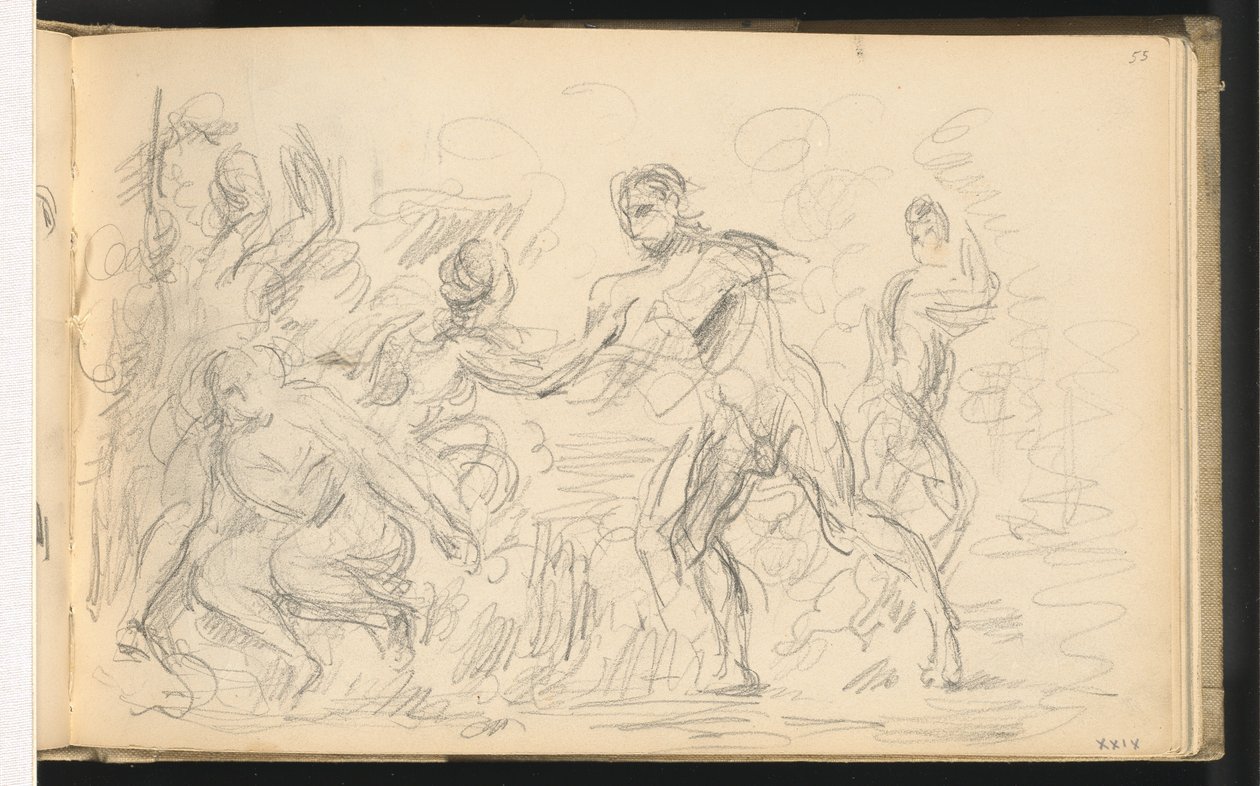 Estudio para "El juicio de Paris" o "El pastor amoroso" de Paul Cézanne