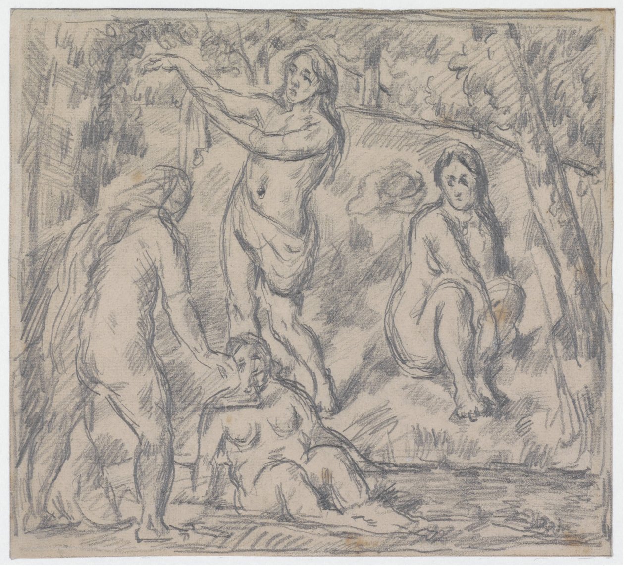 Estudio de cuatro mujeres bañándose de Paul Cézanne