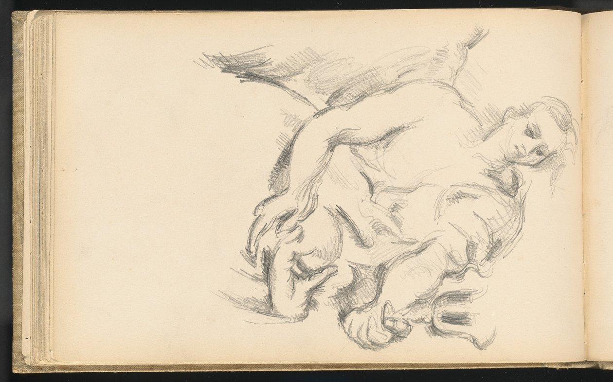 Estudio de un ángel en "El profeta Elías" de Rubens de Paul Cézanne