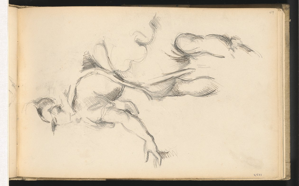 Estudio de la figura alegórica Francia en "El intercambio de las dos princesas" de Rubens de Paul Cézanne