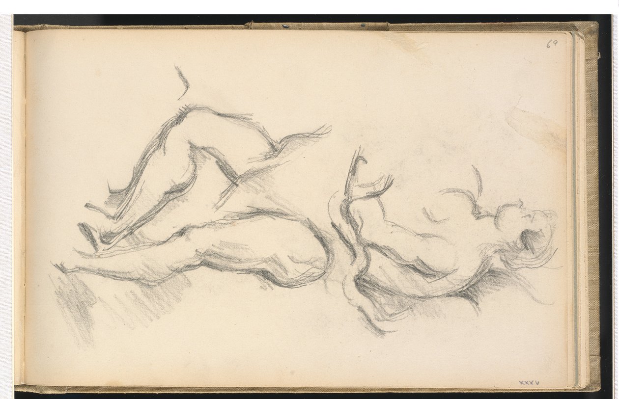 Estudio de la figura alegórica del Genio de la Salud de "El nacimiento de Luis XIII en Fontainebleau" de Rubens de Paul Cézanne