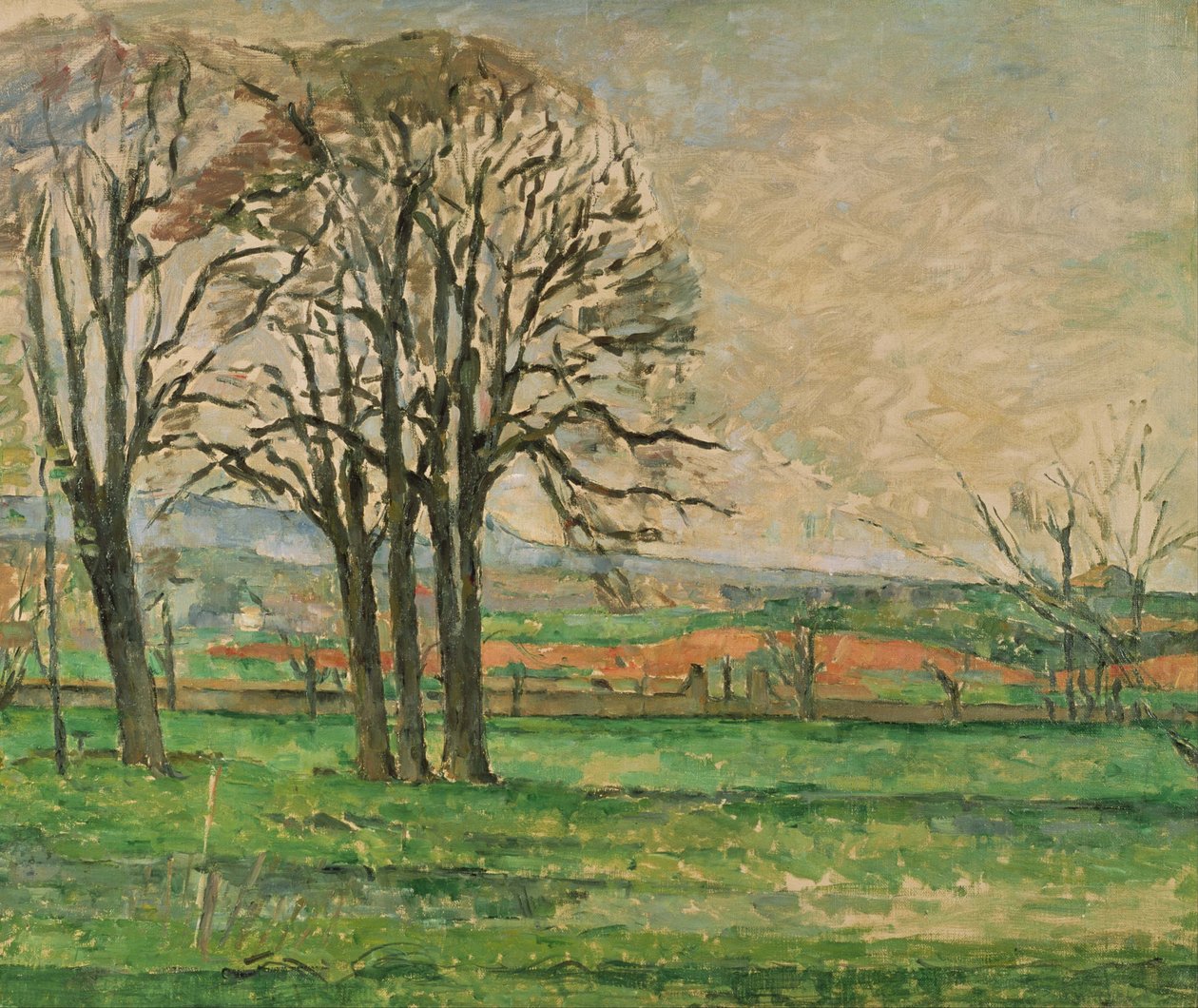 Los árboles desnudos en Jas de Bouffan, 1885-1886 de Paul Cézanne