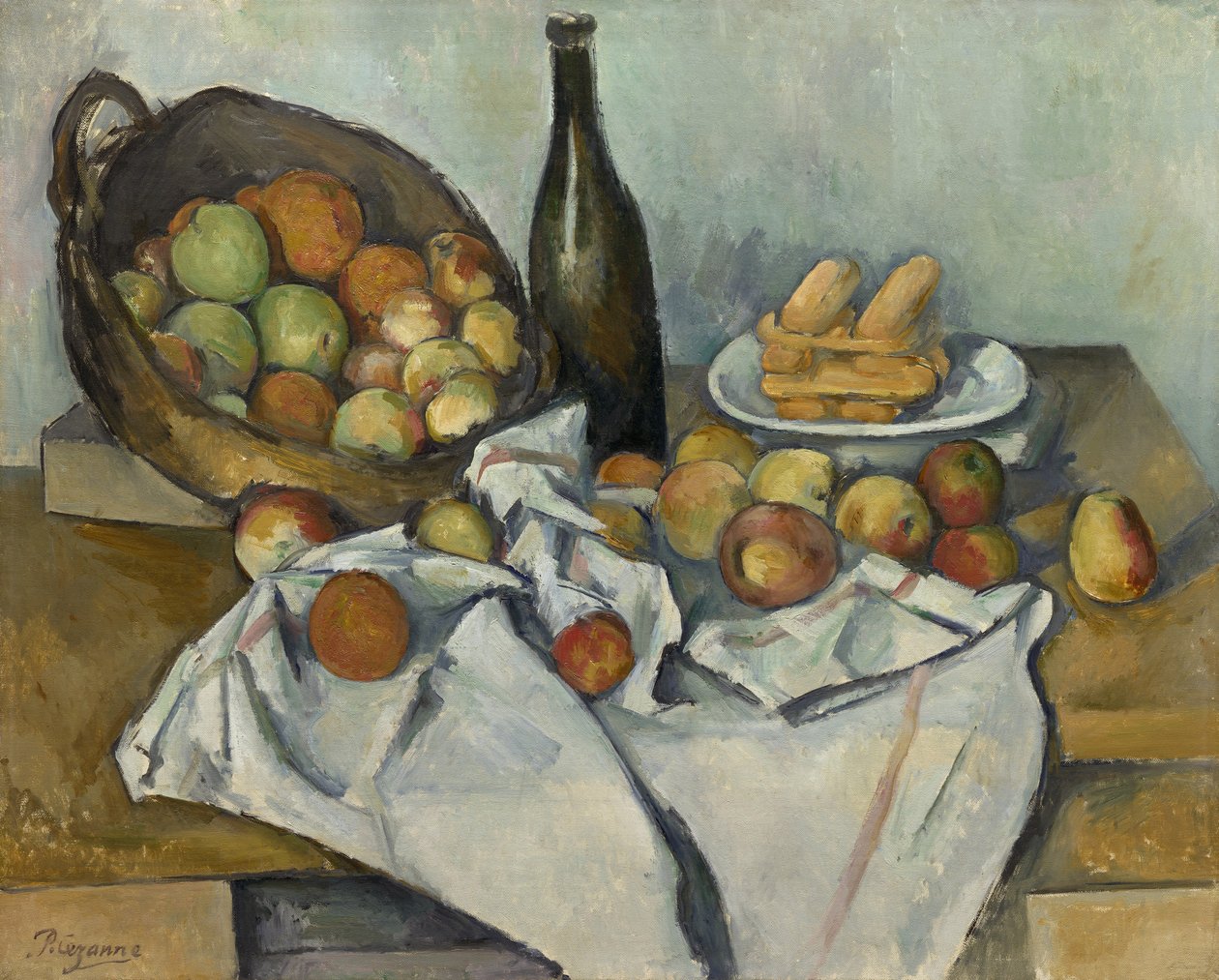 La Cesta de Manzanas, c.1893 de Paul Cézanne