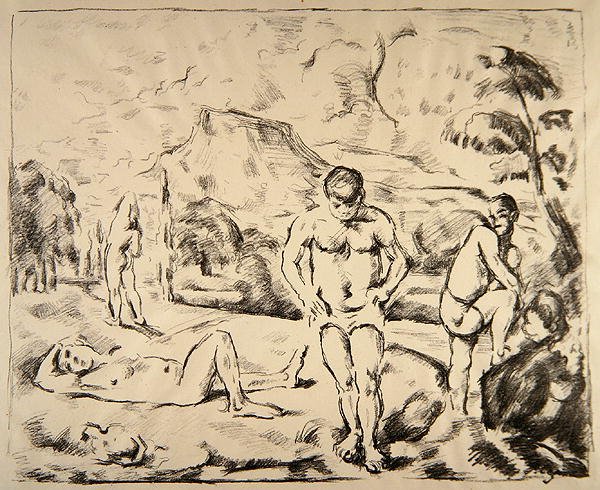 Los bañistas, c.1898 de Paul Cézanne