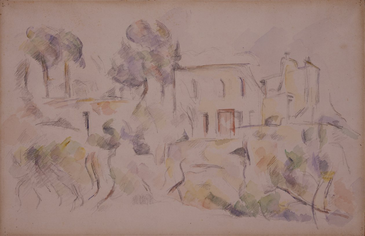 The Coach House (El cobertizo en Château Noir) de Paul Cézanne