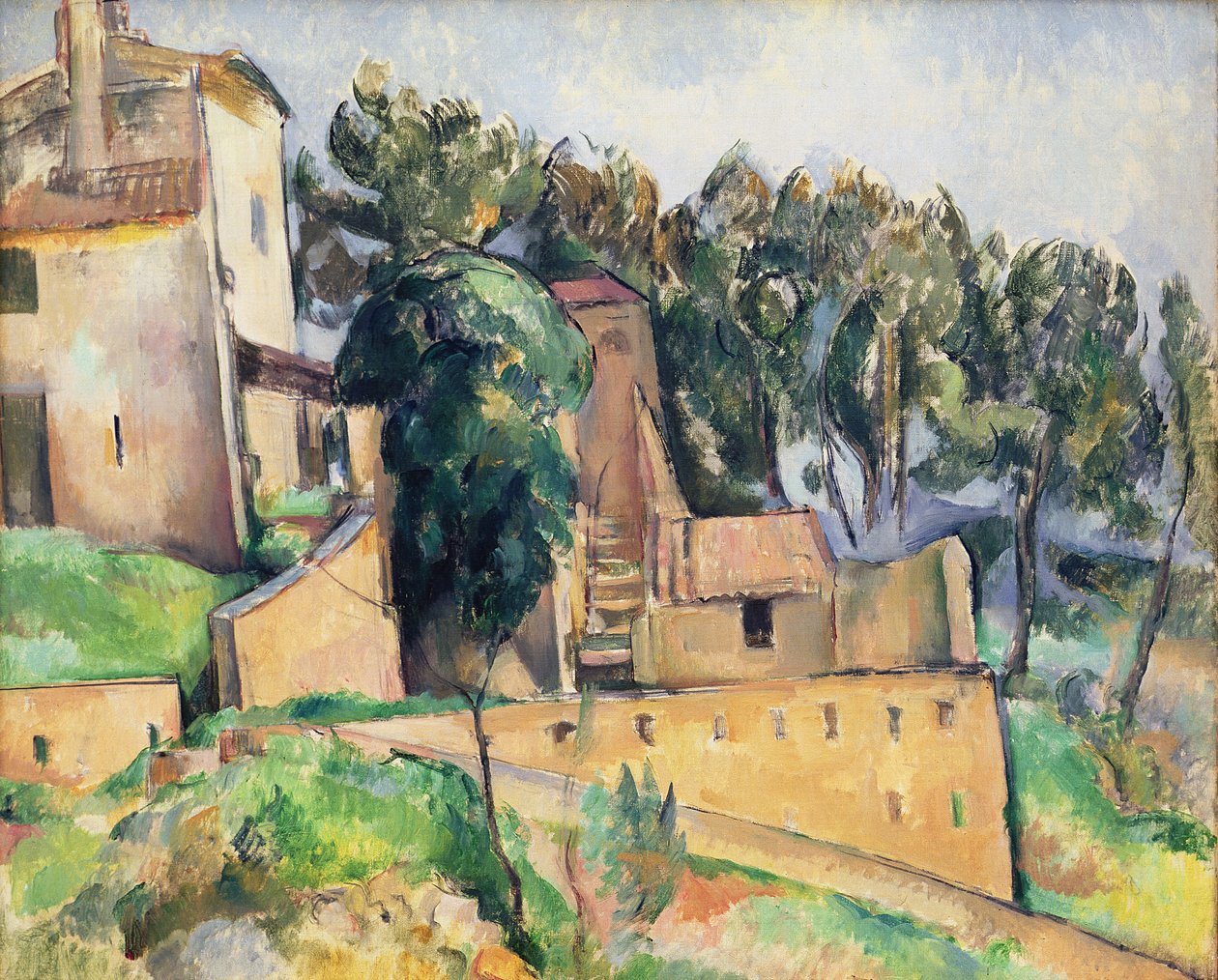 La casa en Bellevue, 1890-92 de Paul Cézanne