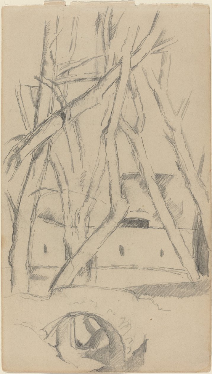 El pequeño puente (recto), c. 1880 de Paul Cézanne