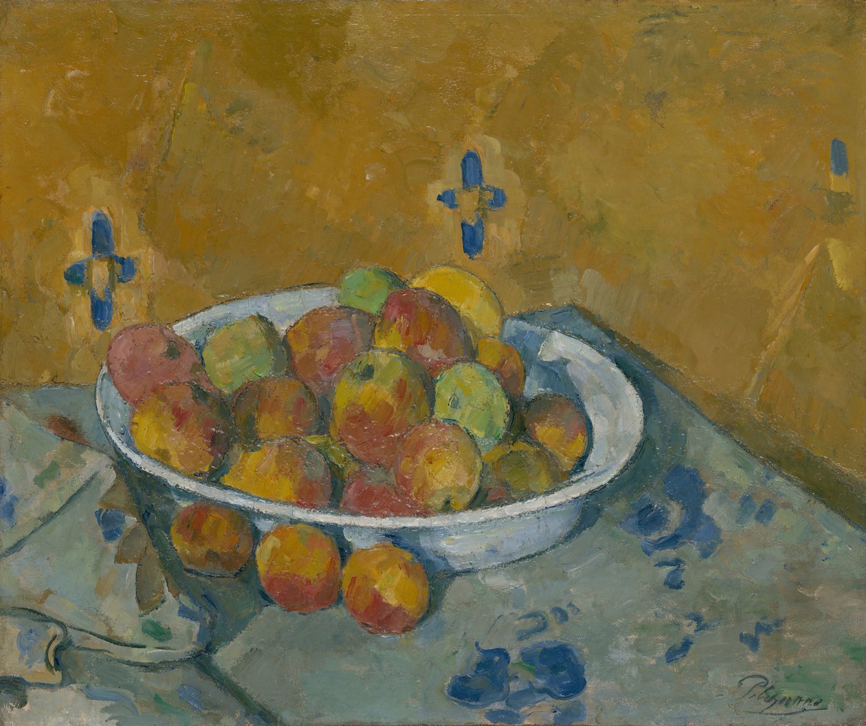 El plato de manzanas, c. 1877 de Paul Cézanne