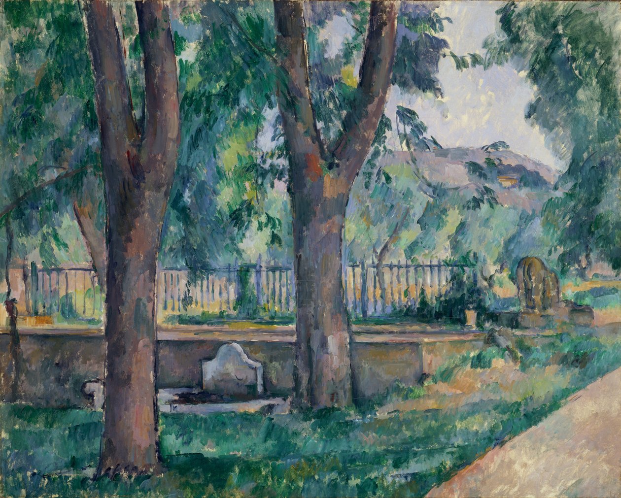 La piscina en Jas de Bouffan, ca. 1885-86 de Paul Cézanne