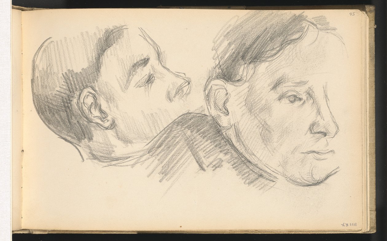 Dos cabezas, 1890-1896 de Paul Cézanne