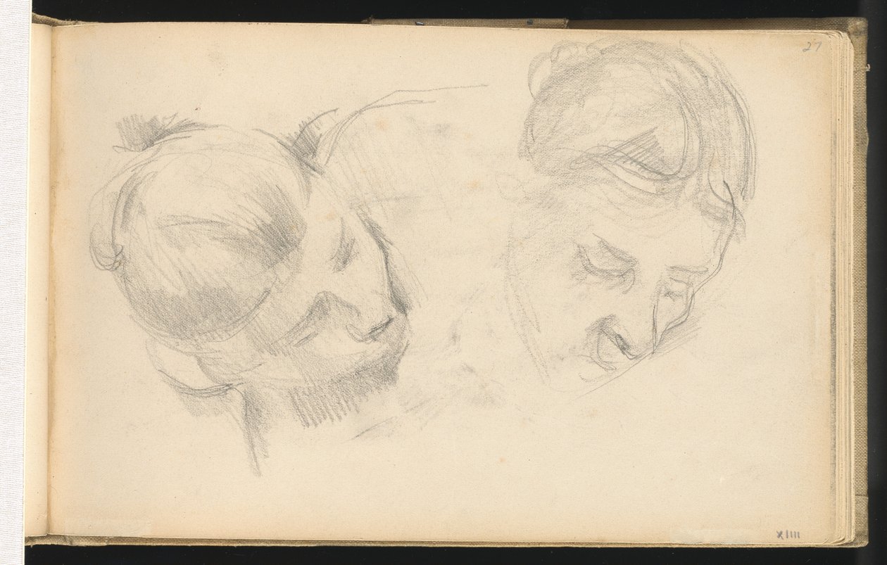 Dos cabezas de mujeres de Paul Cézanne