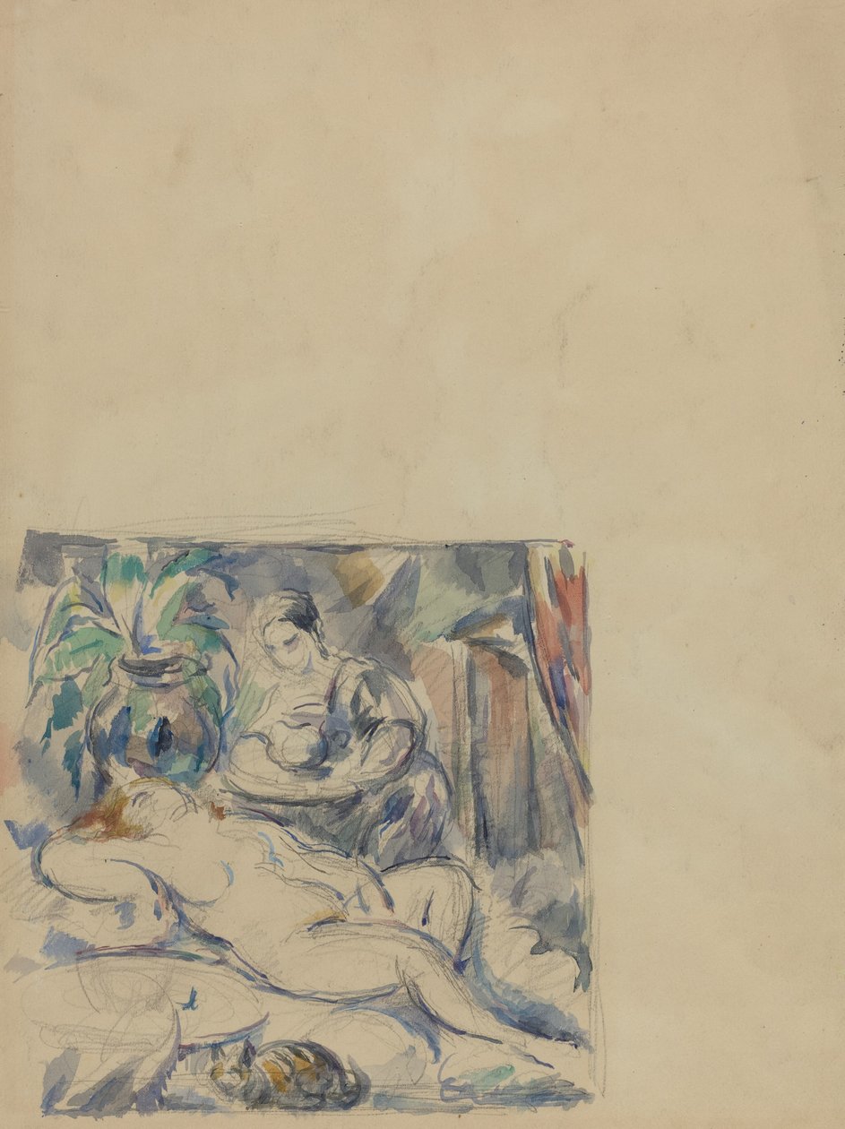 Despertando [reverso] de Paul Cézanne