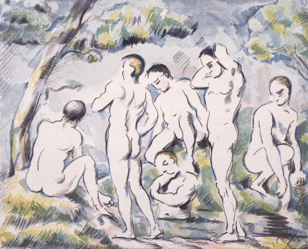 Los pequeños bañistas de Paul Cézanne, Auguste Clot