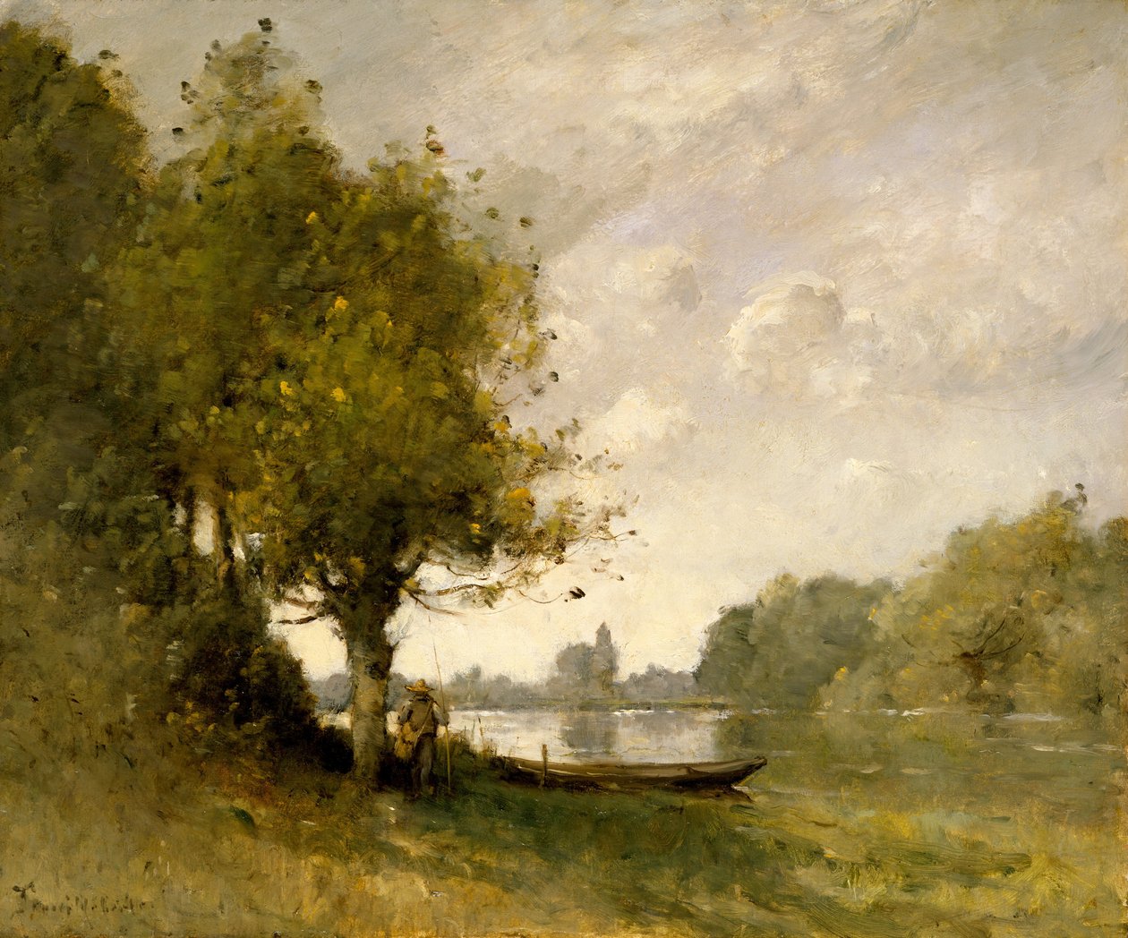 Un estanque cerca de Nangis, 1880-95 de Paul Desire Trouillebert
