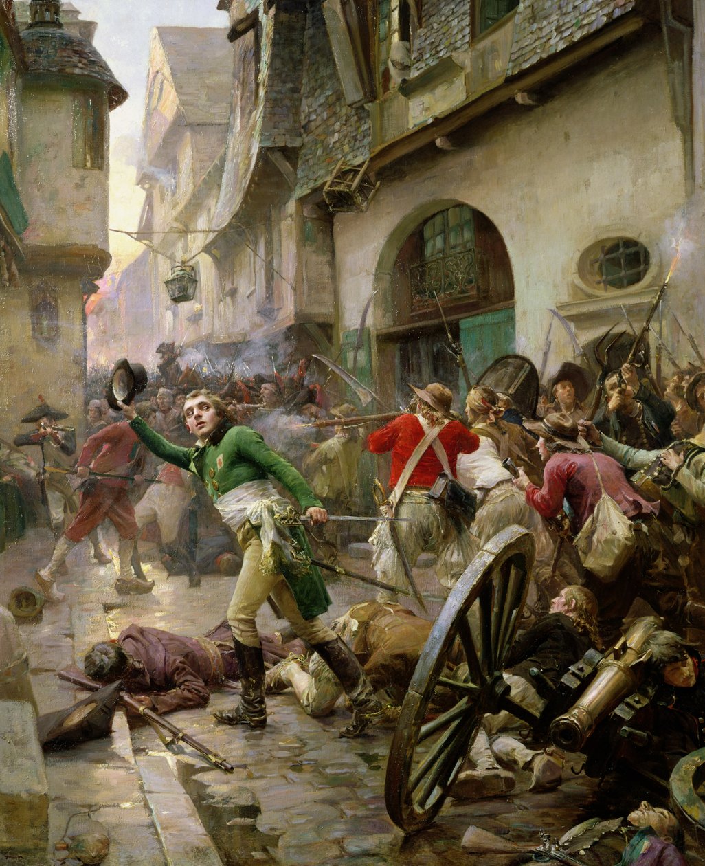 Henri de La Rochejaquelein (1772-94) en la Batalla de Cholet, 17 de octubre de 1793 de Paul Émile Boutigny