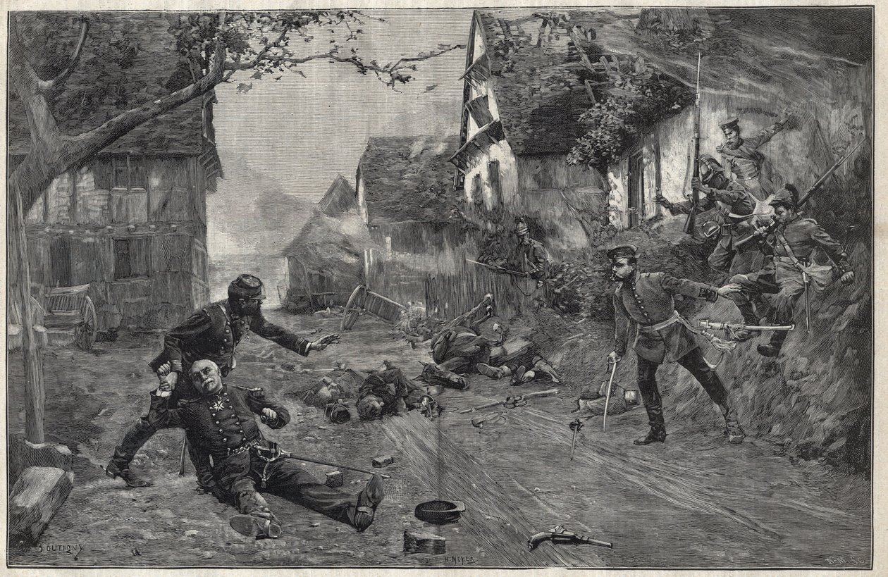 Guerra de 1870-1871 - en la Batalla de Woerth (o Batalla de Froeschwiller Woerth, Froeschwiller-Woerth), 6 de agosto de Paul Émile Boutigny