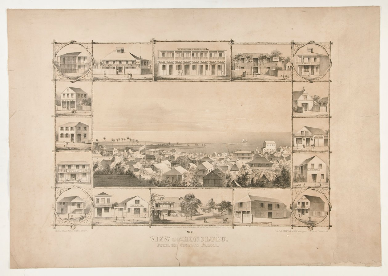 Vista de Honolulu, De la Iglesia Católica (No. 3) de Paul Emmert