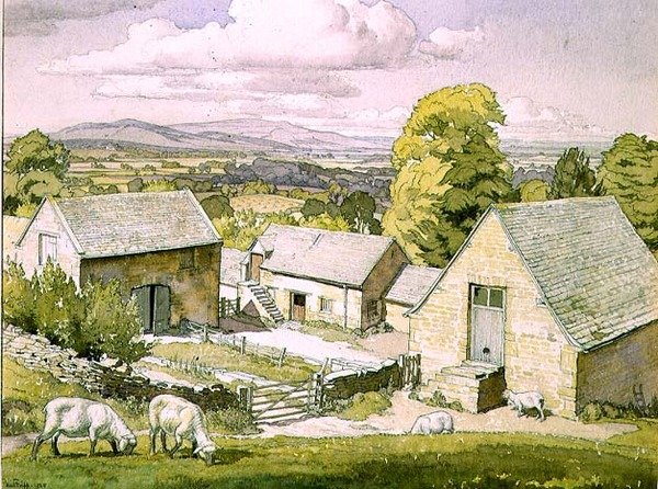 Una Granja en Cotswold, 1928 de Paul Fripp