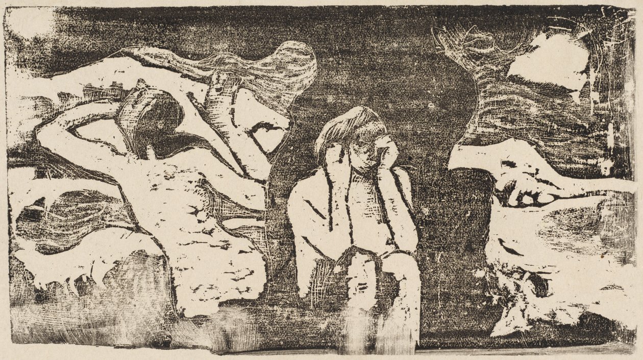 En las rocas negras, en o después de 1895 de Paul Gauguin