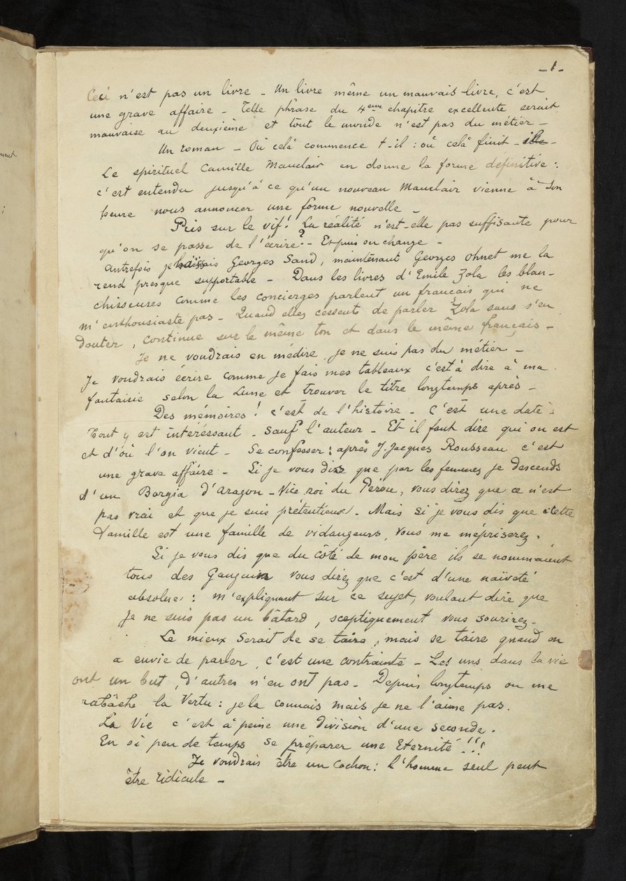 Avant et après - Primera página del texto principal de Paul Gauguin