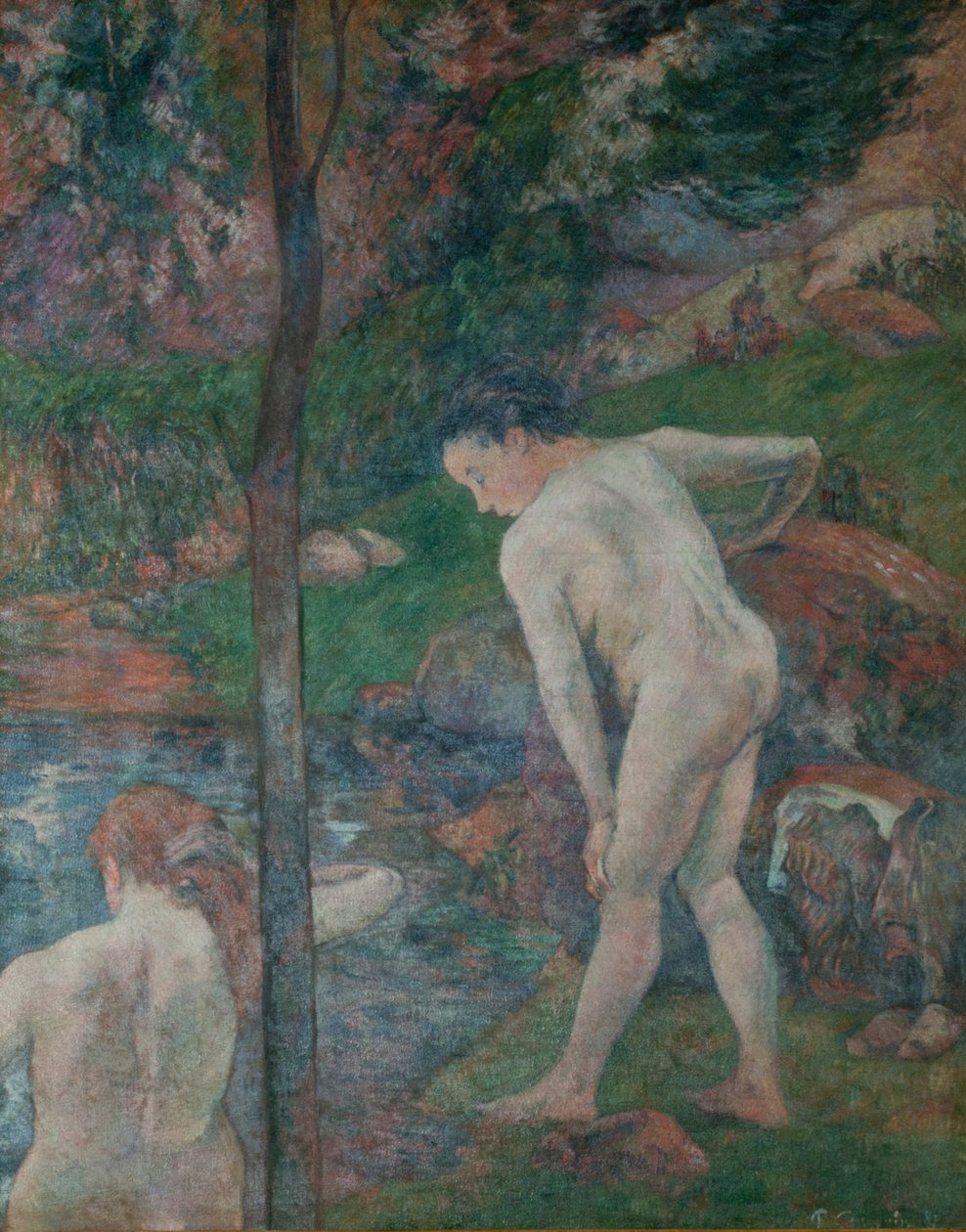 Bañistas en Bretaña Dos bañistas, 1887 de Paul Gauguin