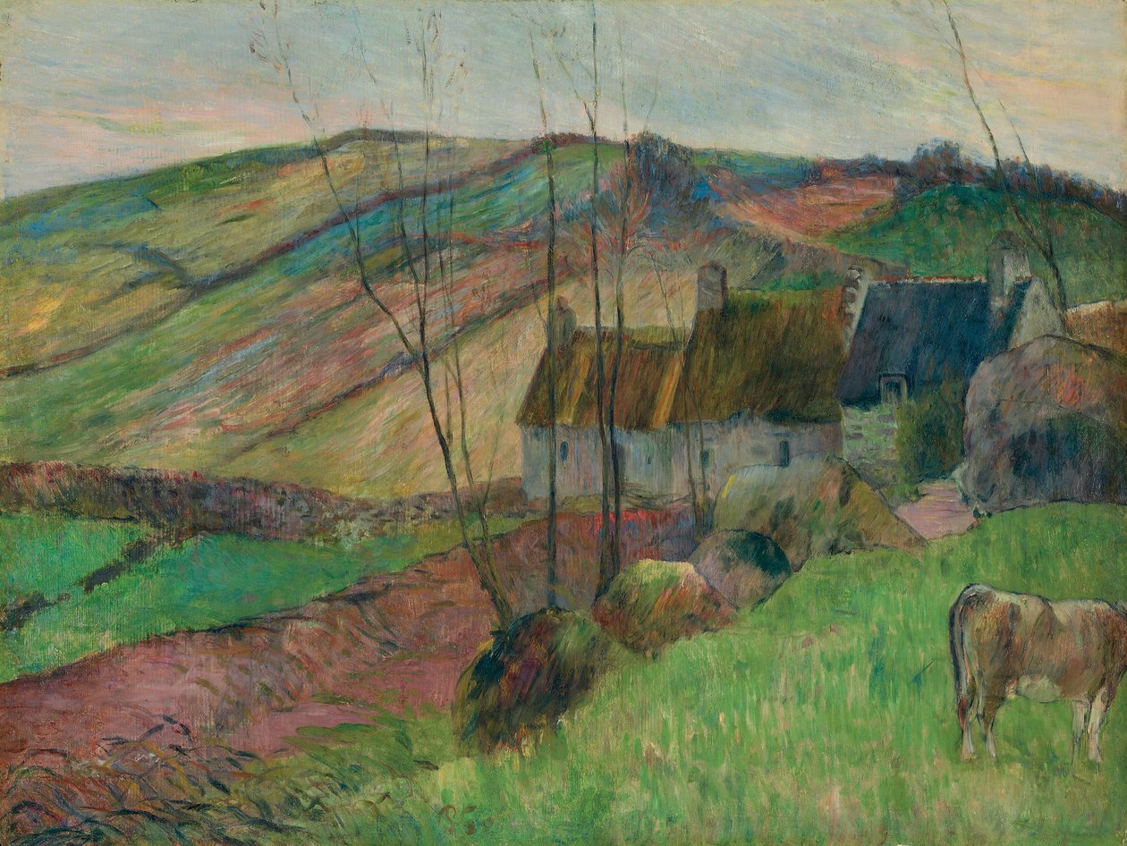 Cabañas en las laderas del Mont Sainte-Marguerite, 1888 de Paul Gauguin