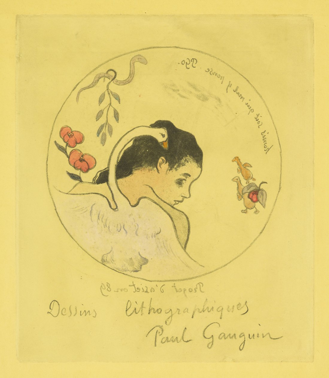 Diseño para un plato de porcelana de Paul Gauguin