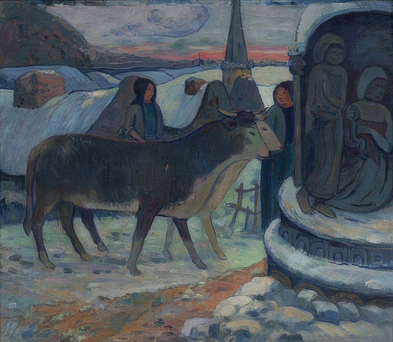 La noche santa (La bendición de los bueyes) de Paul Gauguin