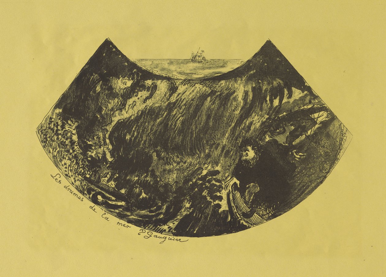 Dramas del mar: Un descenso al Maelstrom, 1889 de Paul Gauguin