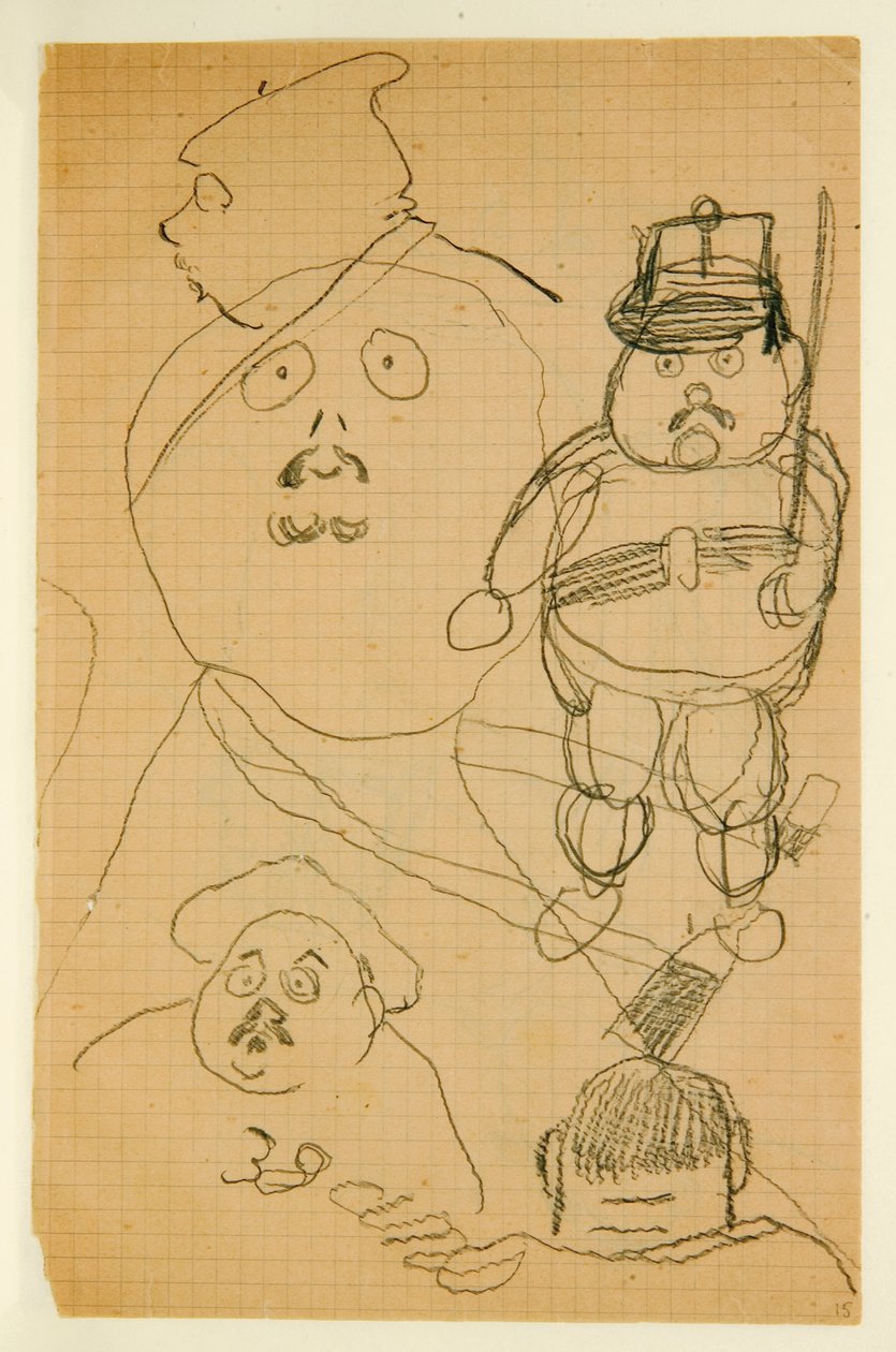 Dibujo de un álbum de dibujos producidos para el joven Jacques Bousquet, 1889-90 de Paul Gauguin