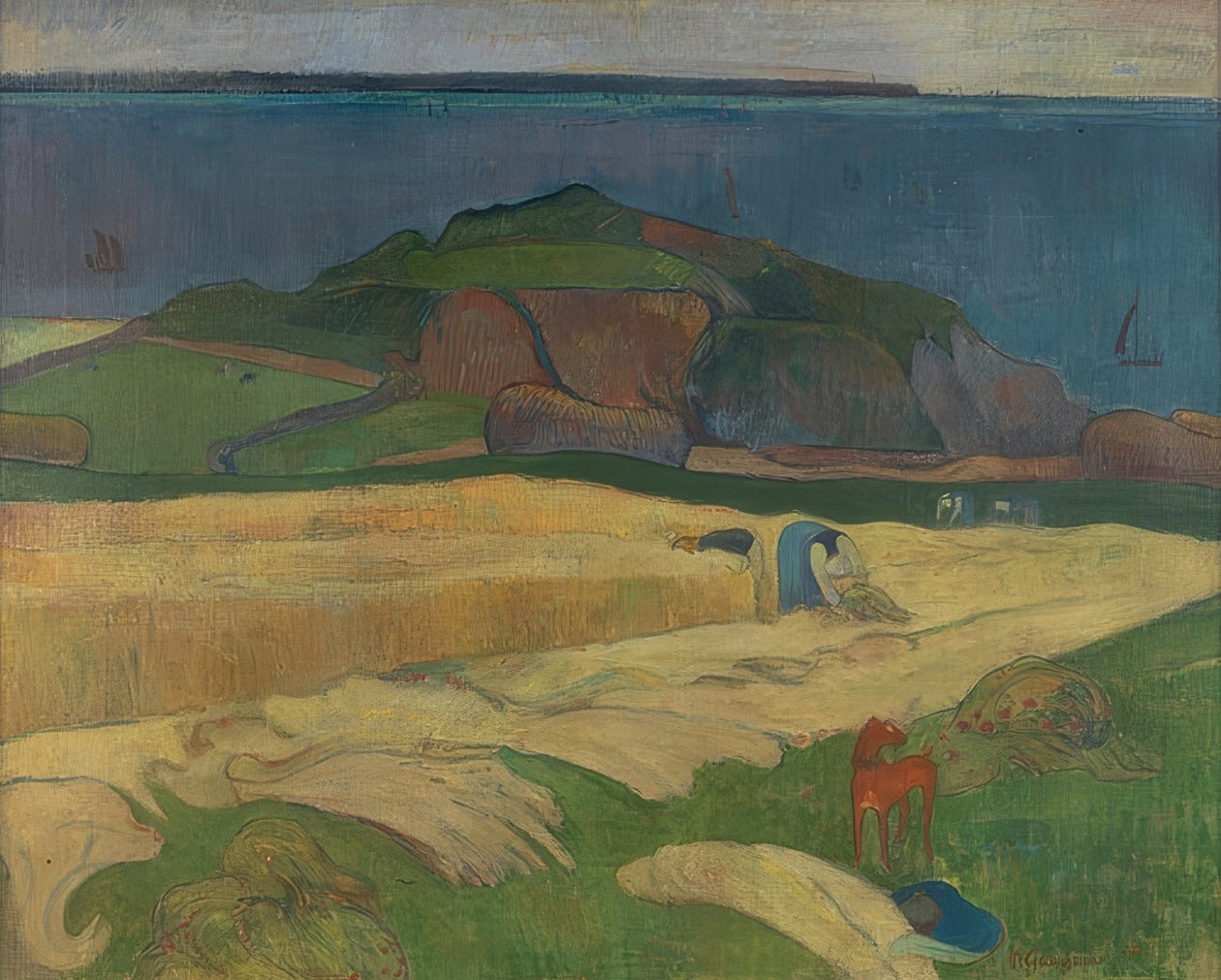 Cosecha (Le Pouldu). 1890 de Paul Gauguin