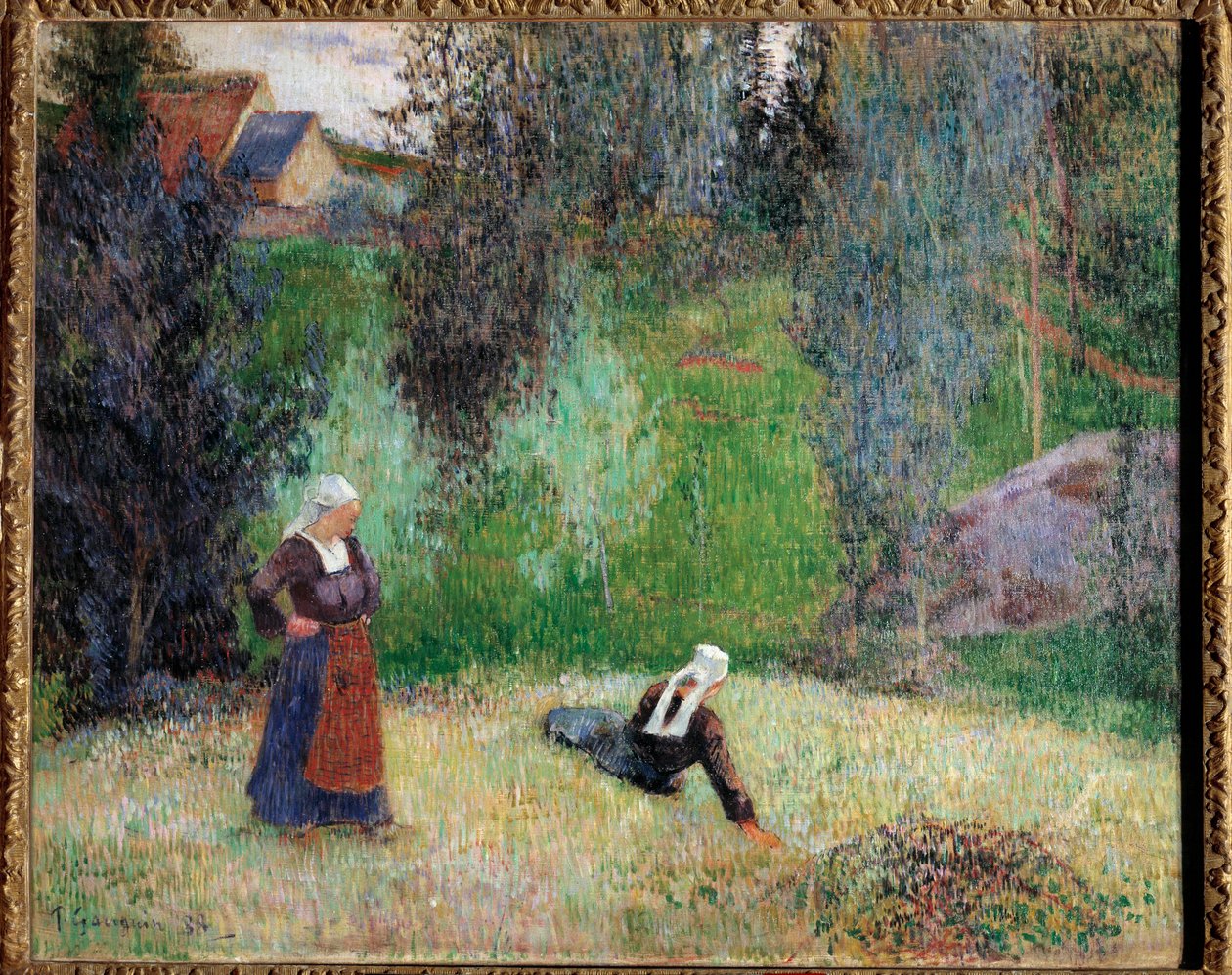 Primeras flores de Bretaña de Paul Gauguin