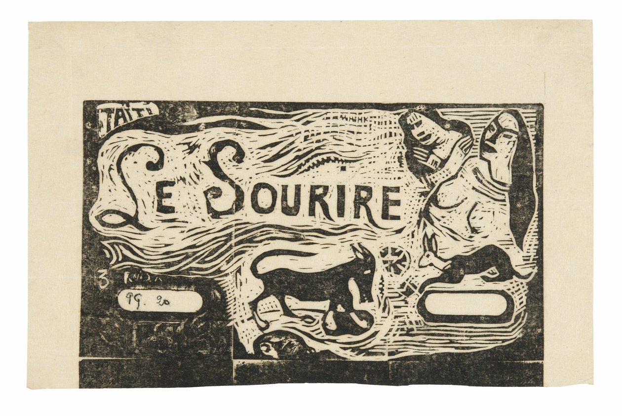 Zorro, bustos de dos mujeres y un conejo, cabecera para Le sourire de Paul Gauguin